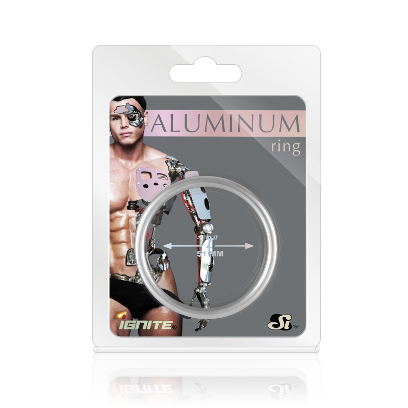 SI IGNITE Aluminium Cockring, 5,1 cm (2 in), Platinum - TOYS