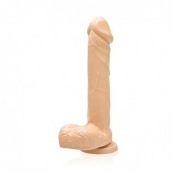 SI IGNITE Cock with Balls and Suction, Vinyl, Flesh, 20 cm (8 in) - TOYS