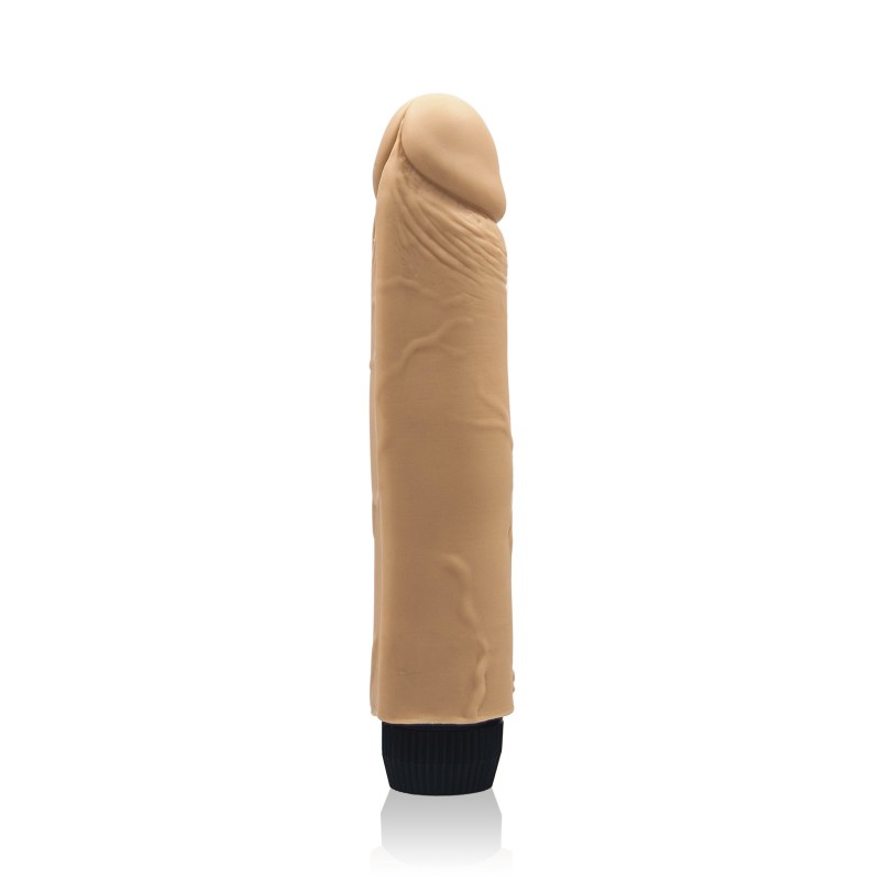 SI IGNITE Vibrating Silicone Dong, 20 cm (8 in), Flesh - TOYS