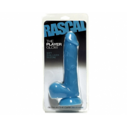 Rascal, The Player, Soft Dual Layer Glow, Silicone, Blue, 17 cm (6,5 in) - TOYS