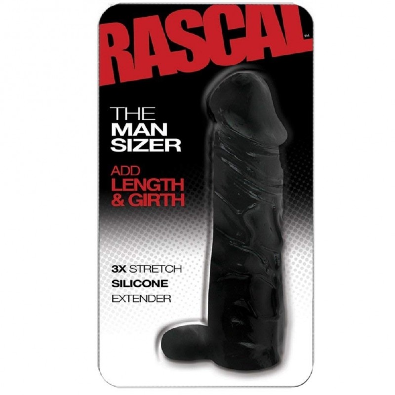 Rascal, The Mansizer Extender, 3X Stretch Silicone, Black, 16,5 (6,5 in) - TOYS