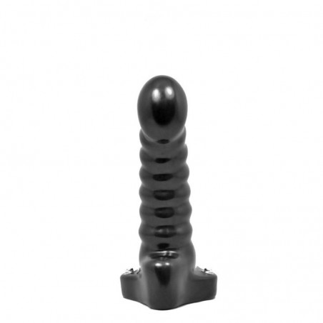 Fetish Fantasy Cumfy Hollow Strap-On Kenny, PVC/Elastan, Black, 19 cm (7,5 in), Ø 4,8 cm (1,9 in) - TOYS