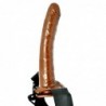 Fetish Fantasy Chocolate Dream Vibrating Hollow Strap-On Leury, PVC, Brown, 27 cm (10 in), Ø 5 cm (2 in) - TOYS