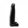 Rubber Dildo Neal, Black, 24 cm (9,5 in), Ø 5,7 cm (2,25 in) - TOYS