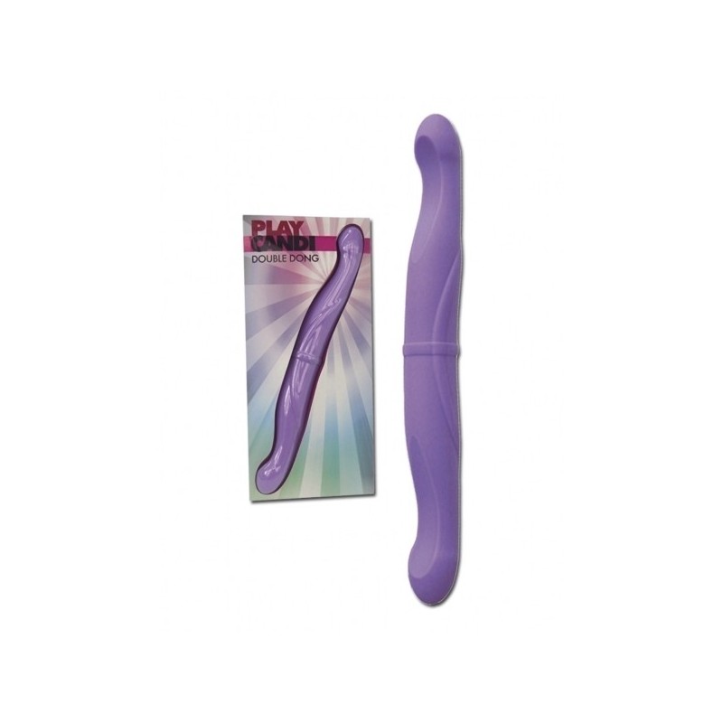 Play Candi Double Dong, Silicone, 32 cm (12,6 in), Purple - TOYS