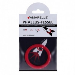 AMARELLE Phallus-Fessel, Latex Cockring, XL, red, - TOYS