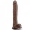 Blush Au Naturel Sensa Feel Dildo Daddy, TPE, Brown, 36 cm (14 in), Ø 5,7 cm (2,2 in) - TOYS