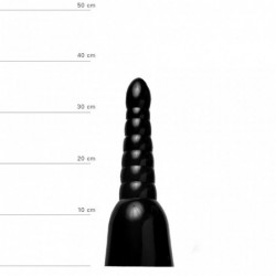 ALL BLACK Butt Plug, Vinyl, Black, 22 cm (8,7 in), Ø 6,5 cm (2,5 in) - TOYS